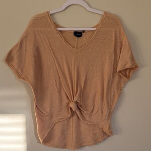 Urban Outfitters Yellow Knotted Tee